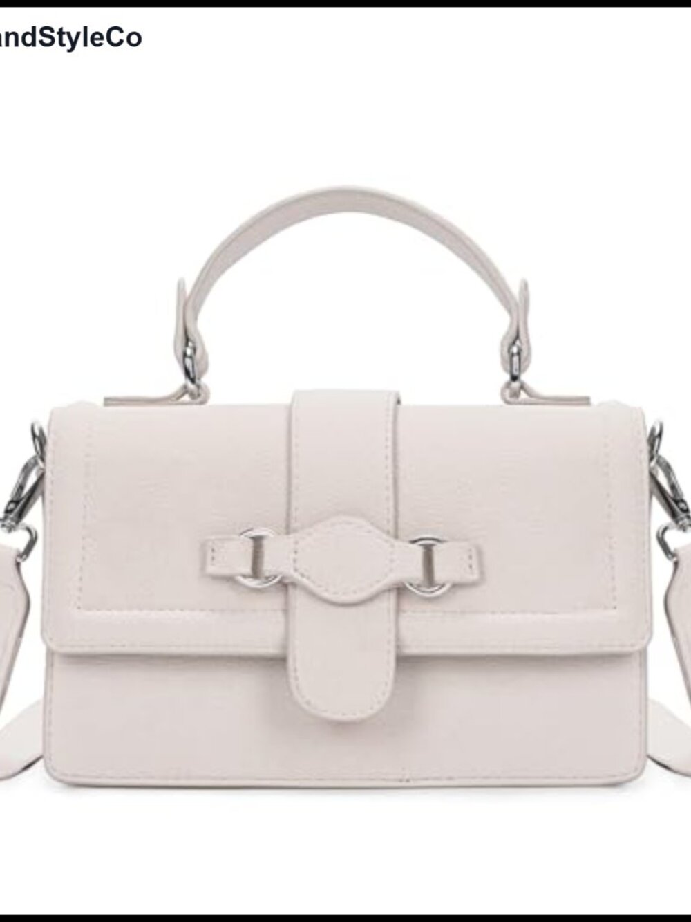 Structured Mini Satchel Top Handle Crossbody with Woven Strap